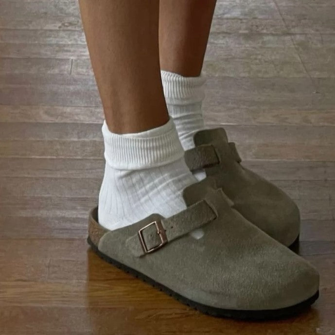 Unisex Classic Slip-On Slides – Dark Grey