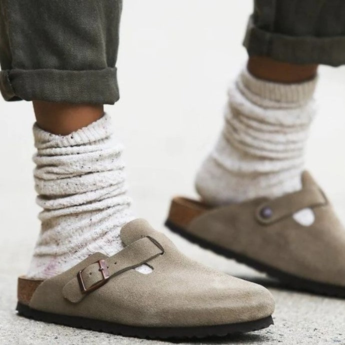 Unisex Classic Slip-On Slides – Beige