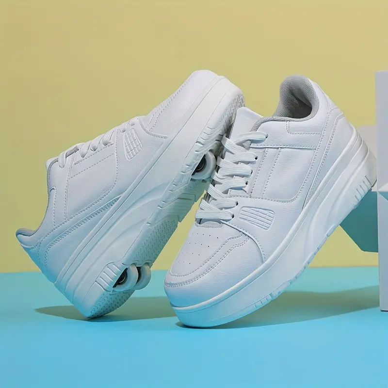 Kids' Sport Shoes with Wheels – White