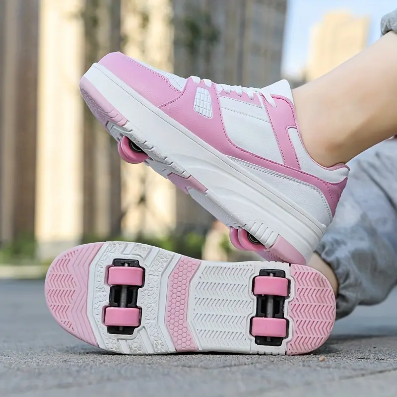 Kids' Sport Shoes with Wheels – Pink