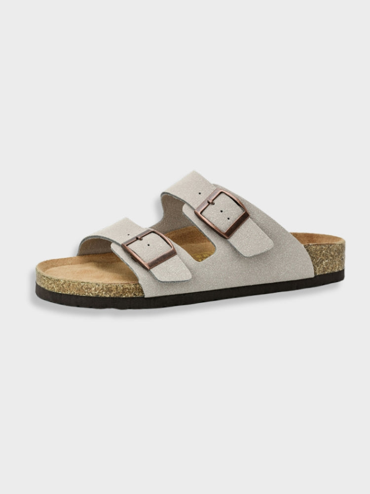 Men's Double-Strap Slides with Contoured Footbed