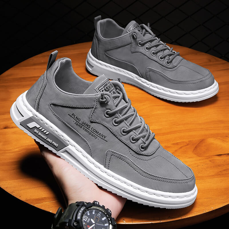 Men's Breathable Sneakers with Foot Support – Grey