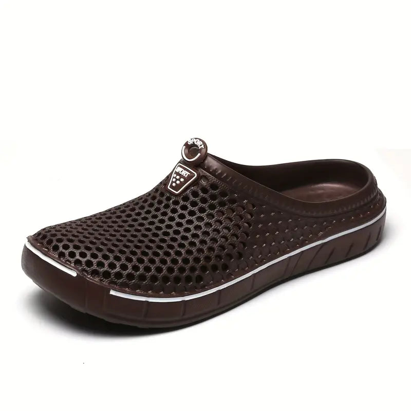 Men's Breathable Sport Clogs, Lightweight – Dark Brown