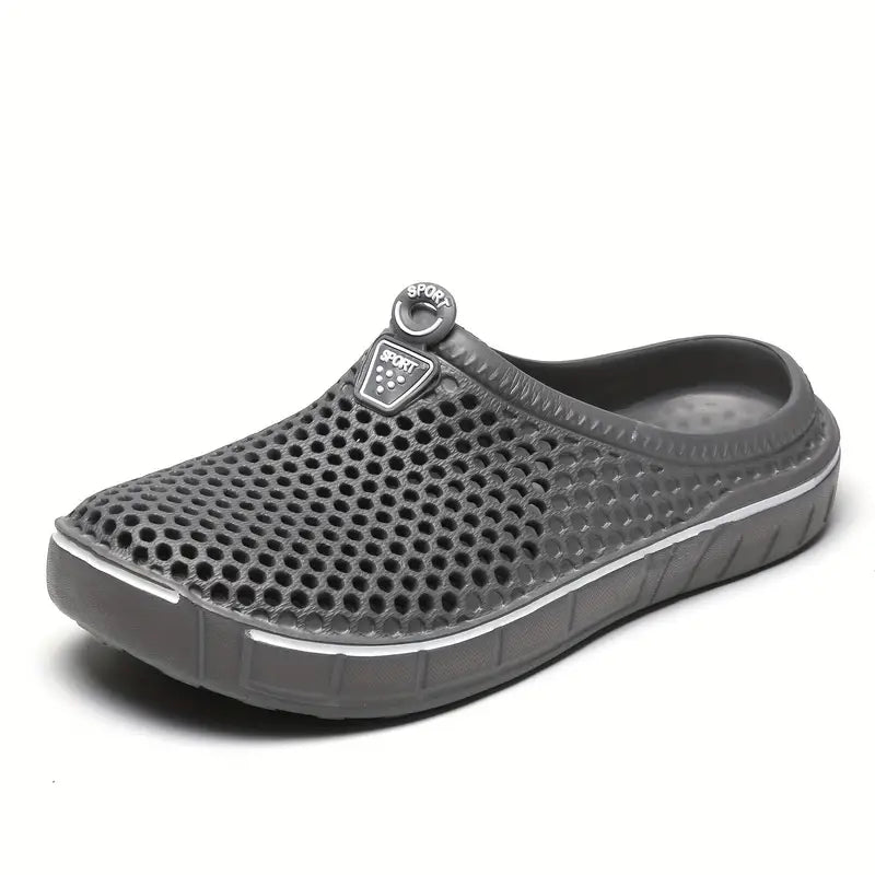 Men's Breathable Sport Clogs, Lightweight – Grey