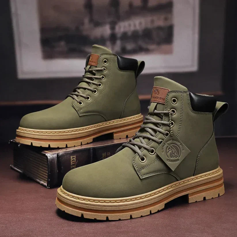 Men's Classic Lace-Up Shoes, Elegant – Green