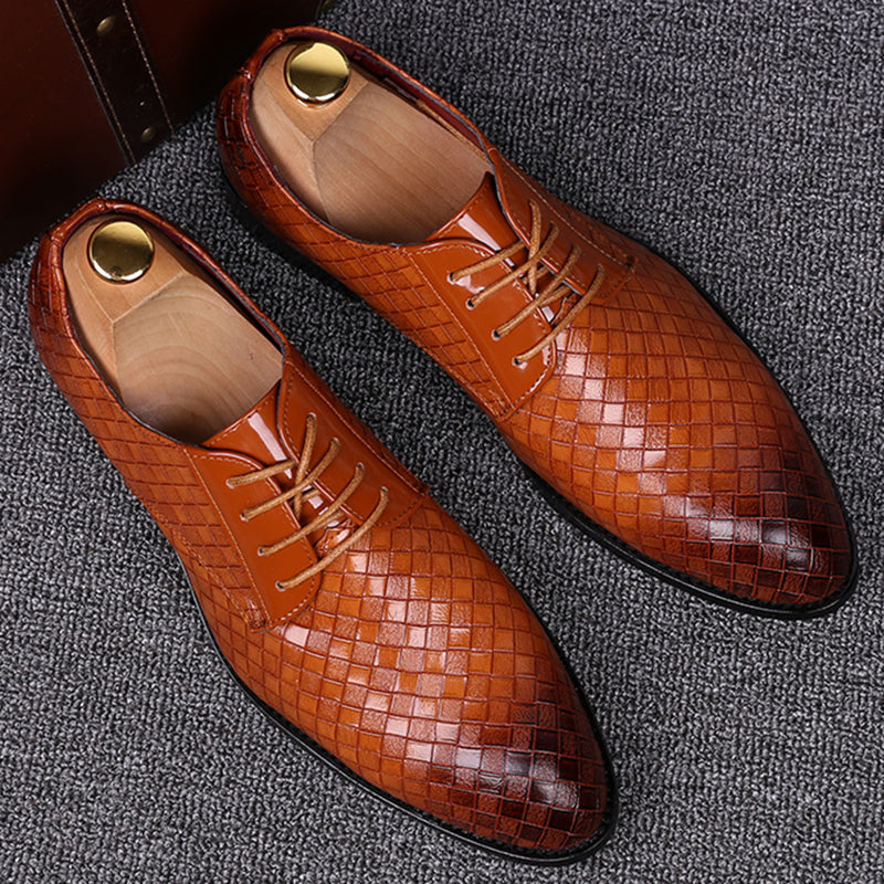 Men's Elegant Leather Lace-Up Shoes