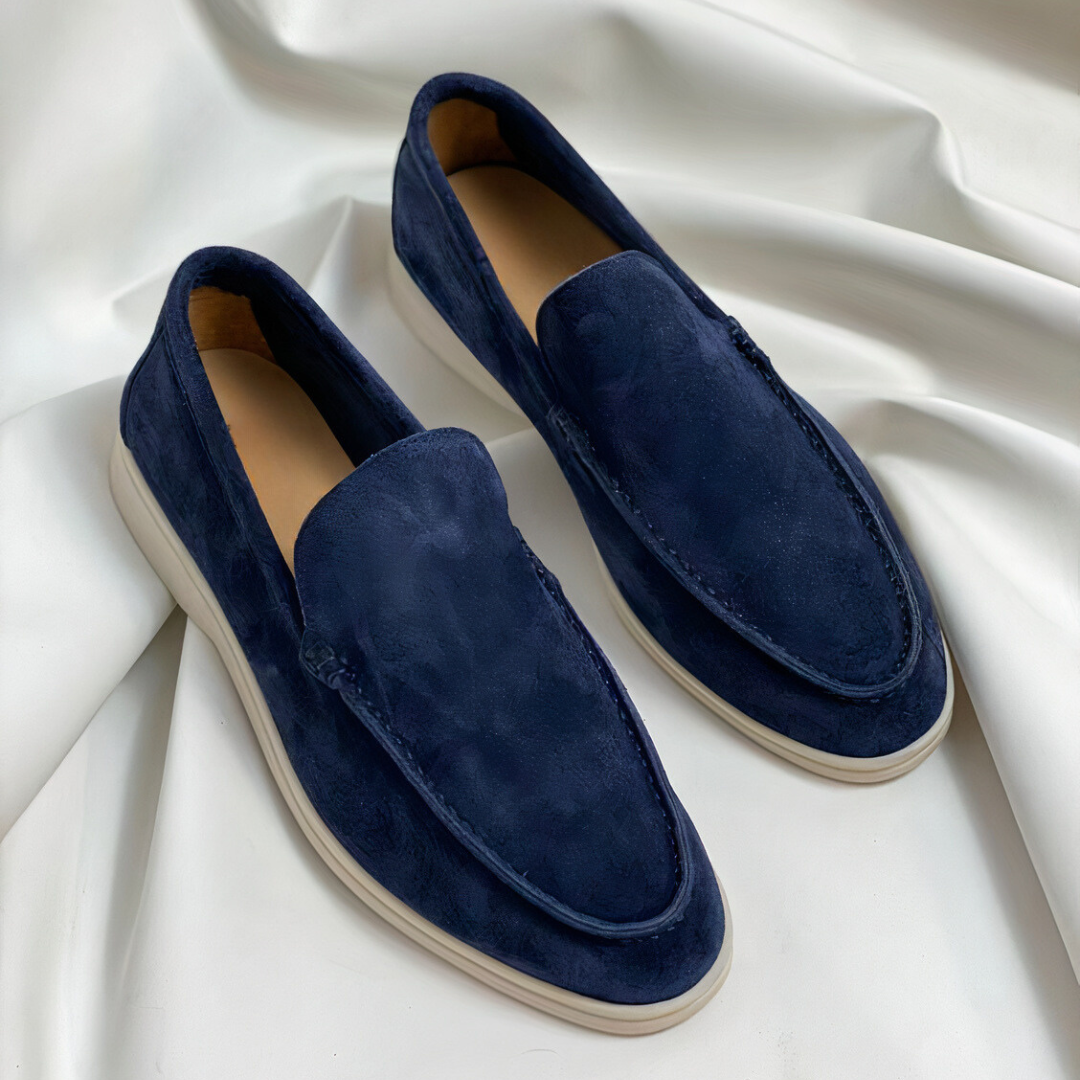 Men's Elegant Leather Loafers for Everyday – Dark Blue