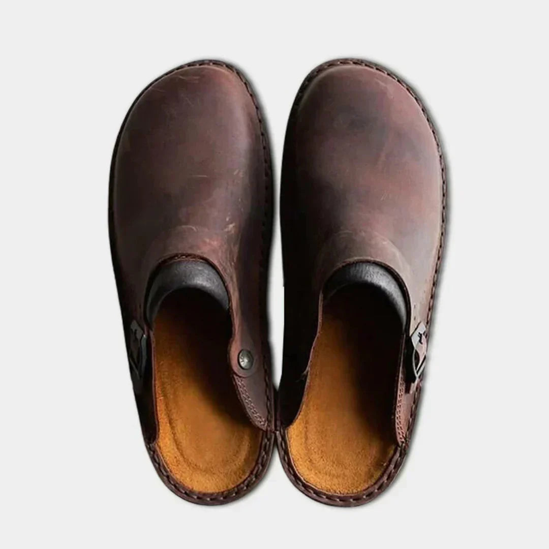 Men's Elegant Slippers with Non-Slip Sole – Black