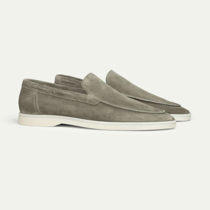 Men's Handcrafted Suede Loafers – Olive