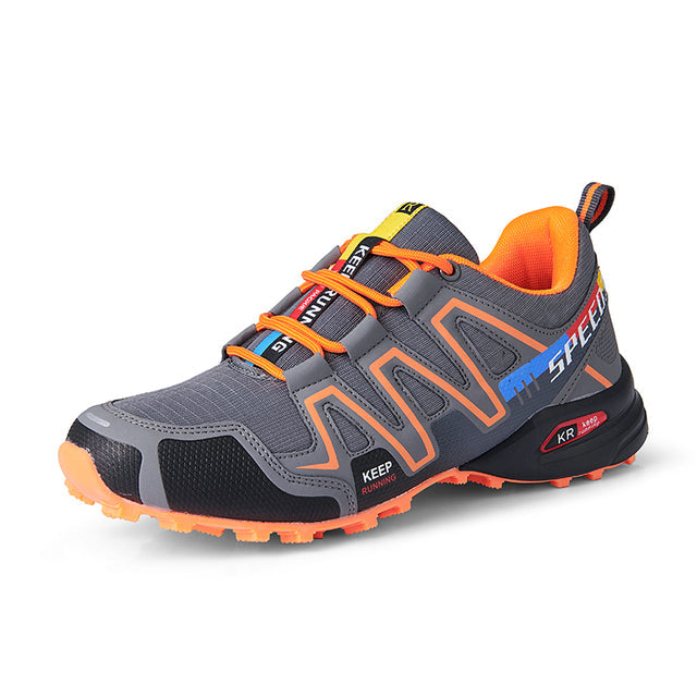 Men's Hiking Boots, Sturdy and Comfortable – Orange & Grey
