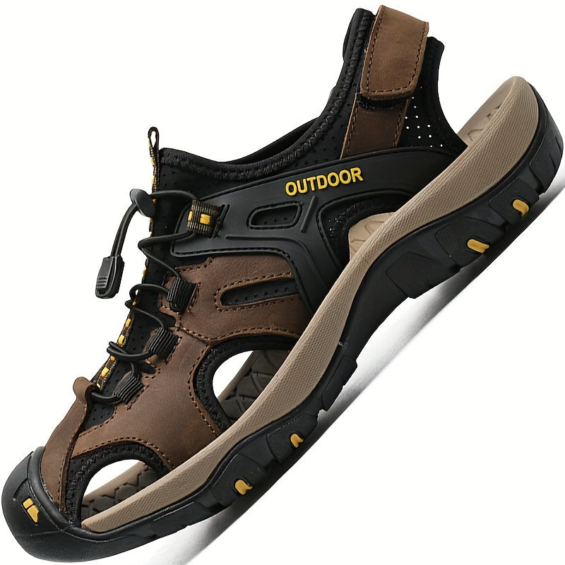 Men's Hiking Sandals with Closed Toe – Brown