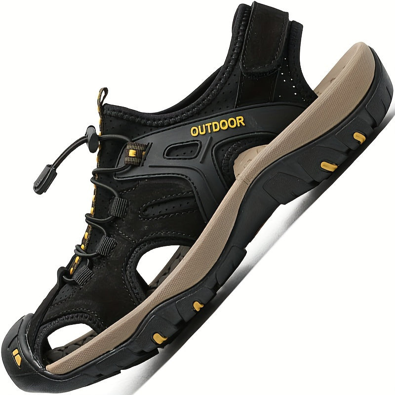 Men's Hiking Sandals with Closed Toe – Black