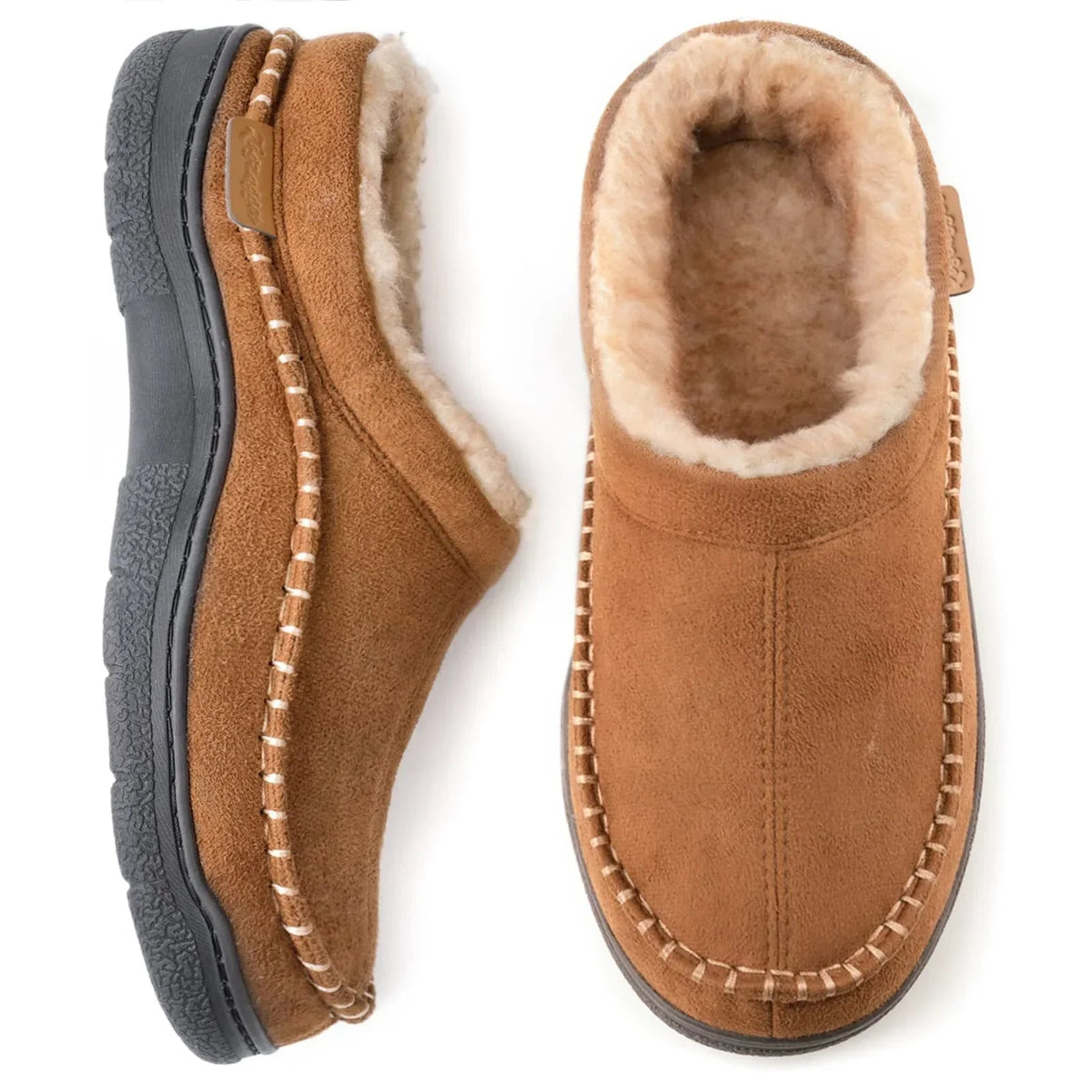 Men's Insulated Loafers with Thick Lining – Khaki