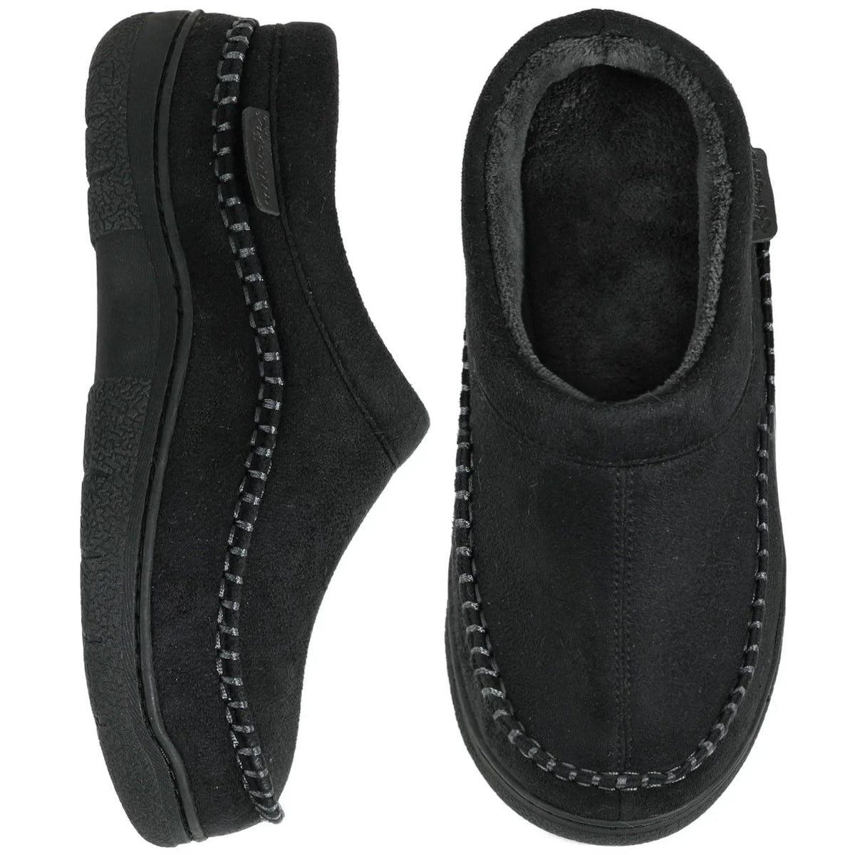 Men's Insulated Loafers with Thick Lining – Black