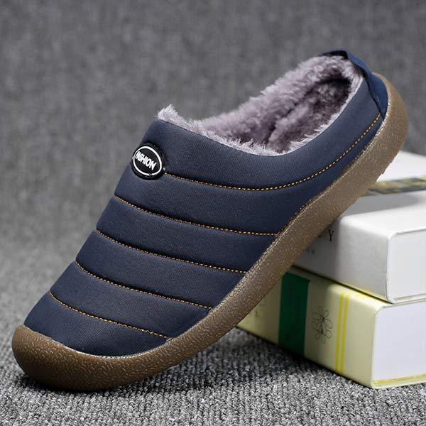 Men's Insulated Slippers for Winter Evenings – Black