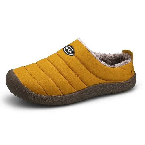 Men's Insulated Slippers with Soft Lining – Yellow