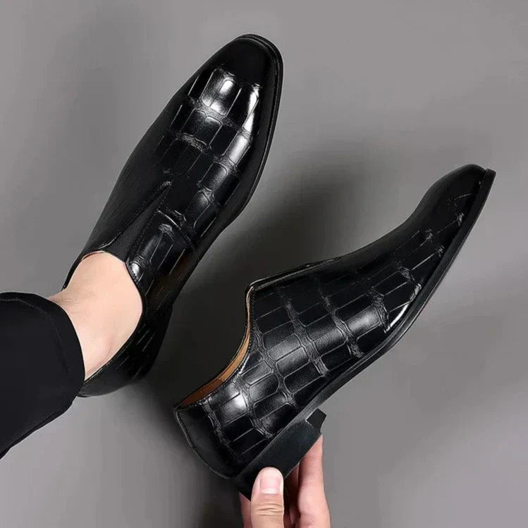 Men's Leather Business Shoes, Elegant – Blue