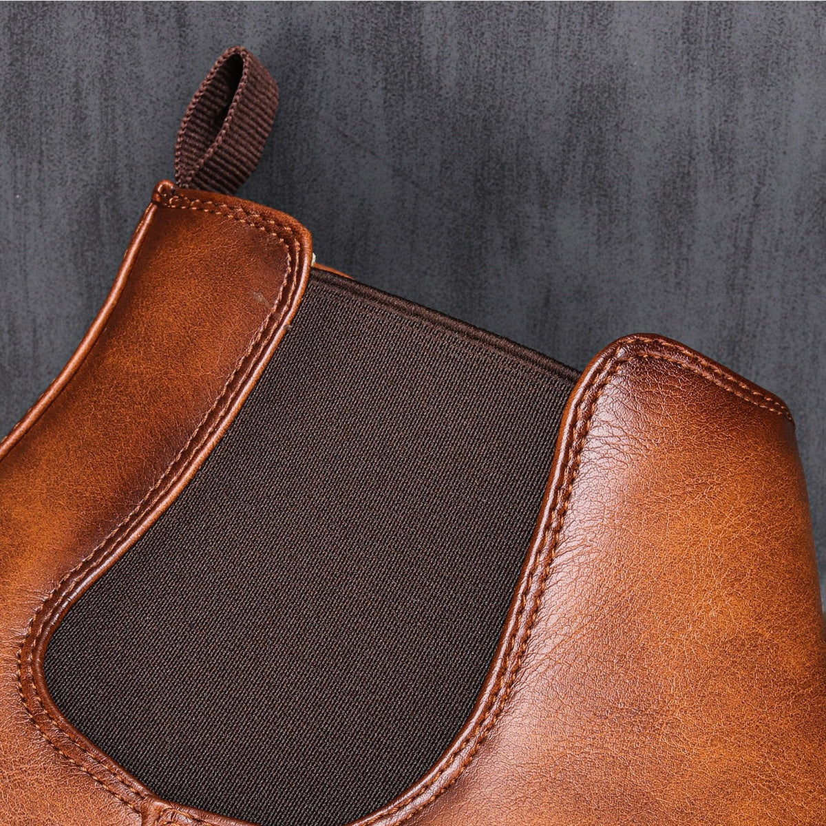 Men's Leather Chelsea Boots, Smooth – Brown
