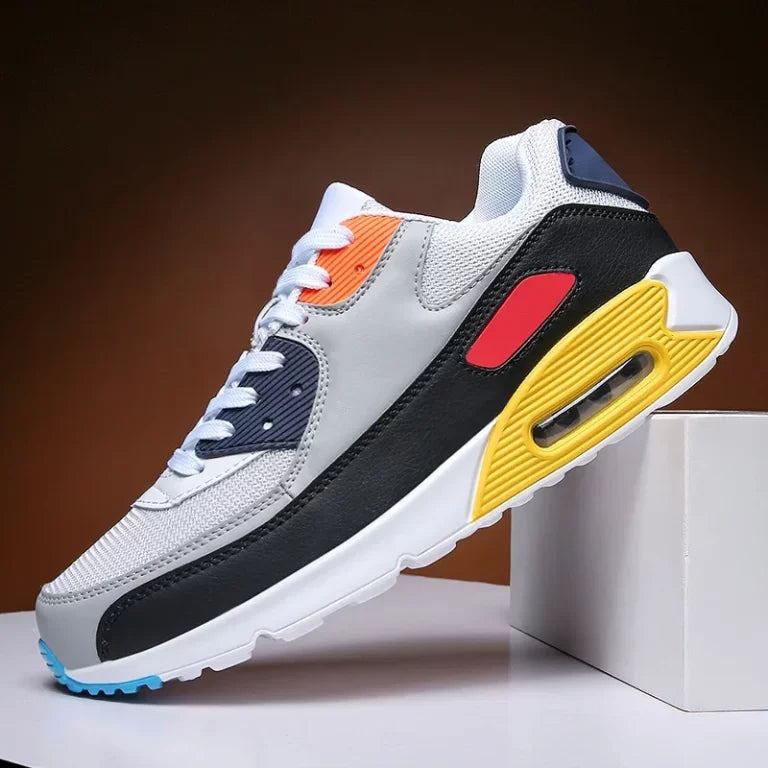 Men's Leather Chunky-Sole Sneakers – Yellow