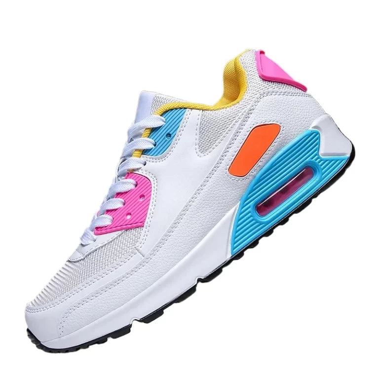 Men's Leather Chunky-Sole Sneakers – Pink