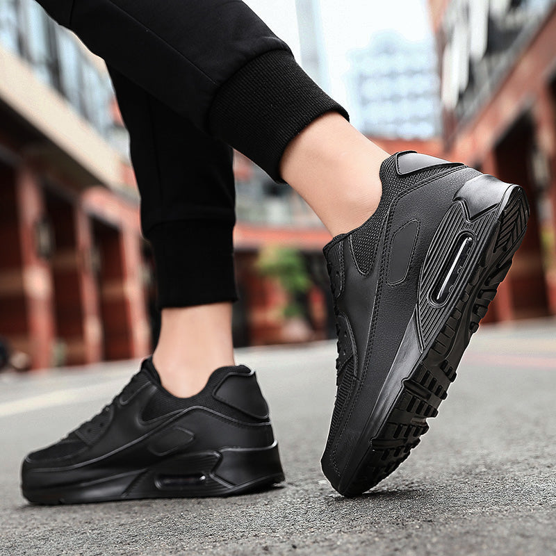 Men's Leather Chunky-Sole Sneakers