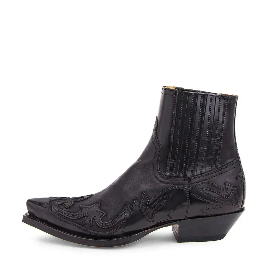 Men's Leather Cowboy Boots with Authentic Details