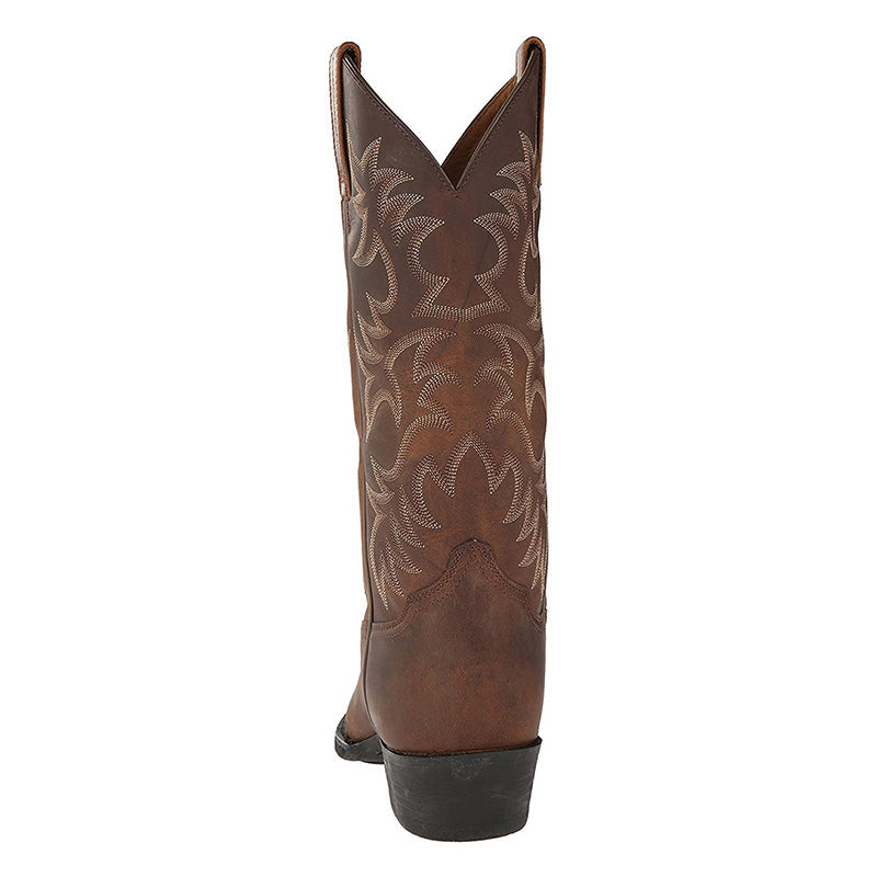 Men's Leather Cowboy Boots with Pointed Toe