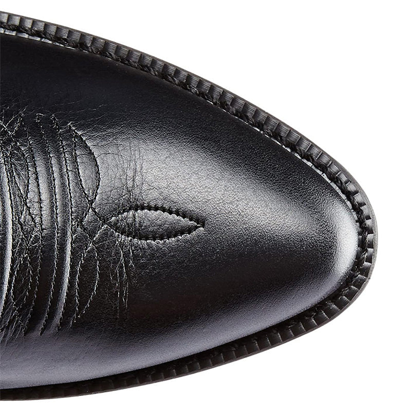 Men's Leather Cowboy Boots with Pointed Toe