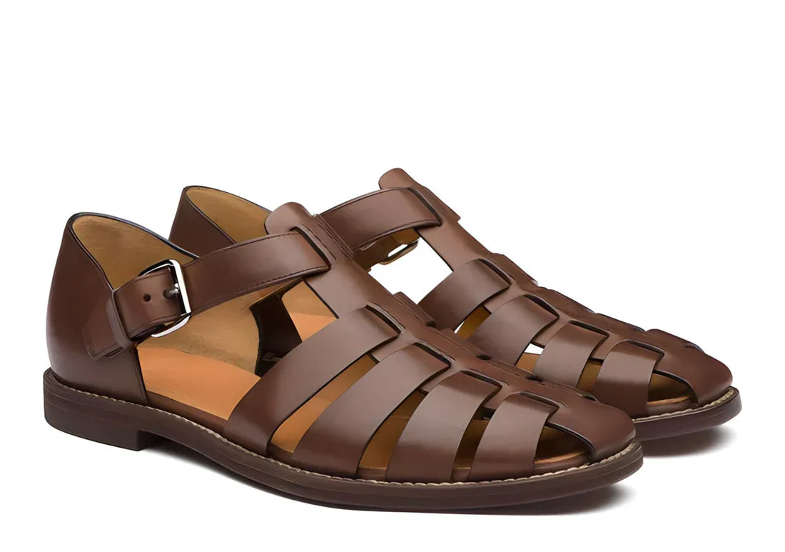 Men's Leather Gladiator Sandals, Non-Slip – Auburn