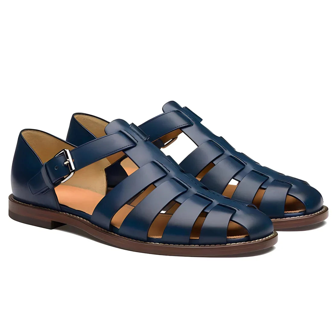 Men's Leather Gladiator Sandals, Non-Slip – Khaki