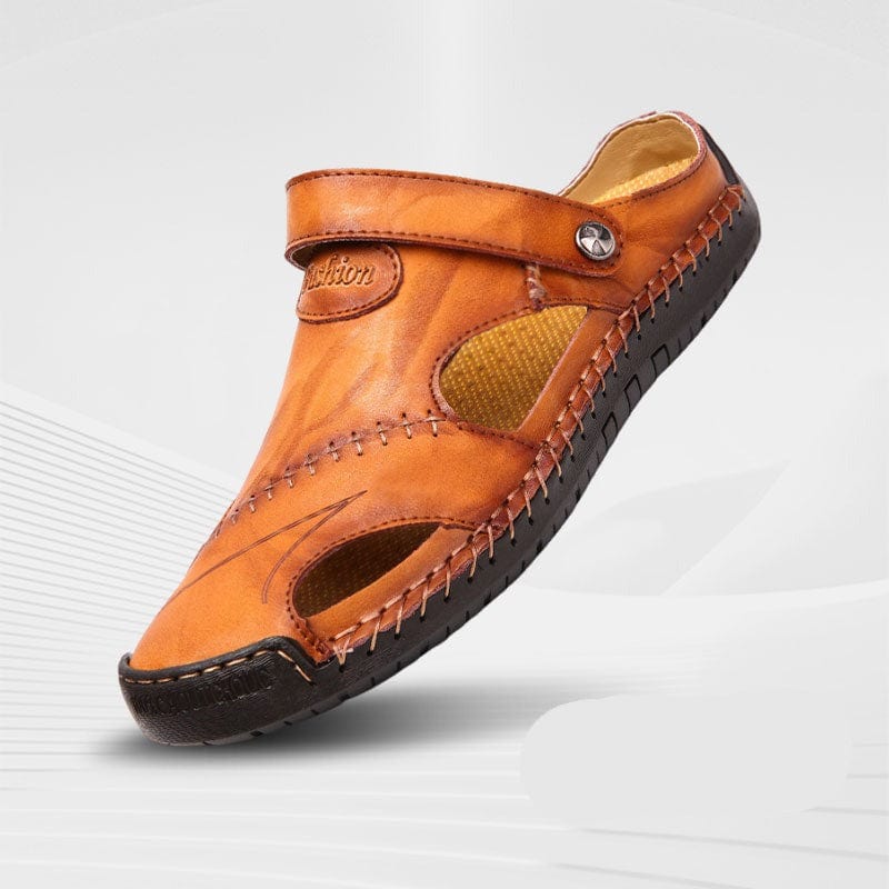 Men's Leather Sandals in Roman Style – Light Brown