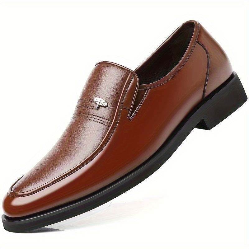 Men's Leather Slip-On Loafers, Breathable – Black