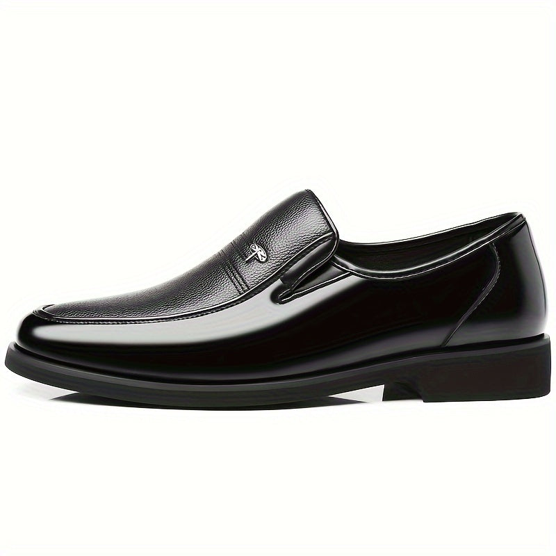 Men's Leather Slip-On Loafers, Breathable – Black