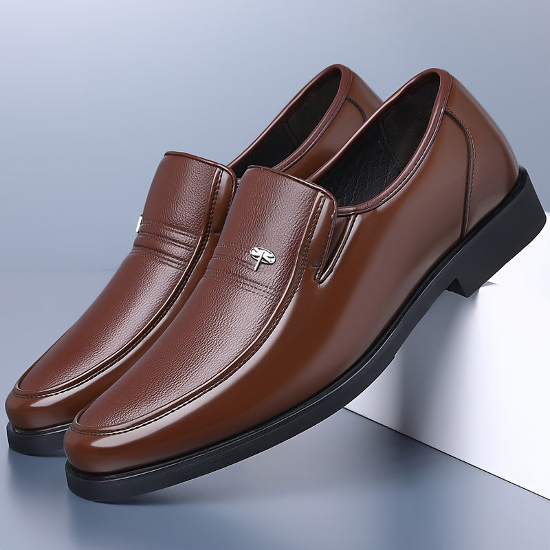 Men's Leather Slip-On Loafers, Breathable
