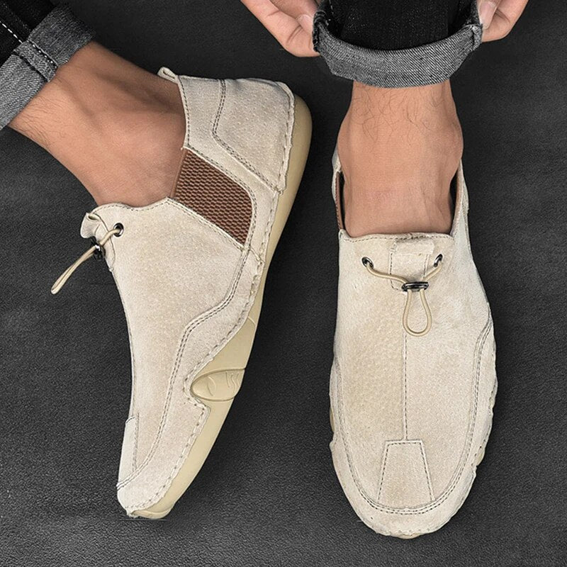 Men's Leather Slip-On Loafers, Luxurious
