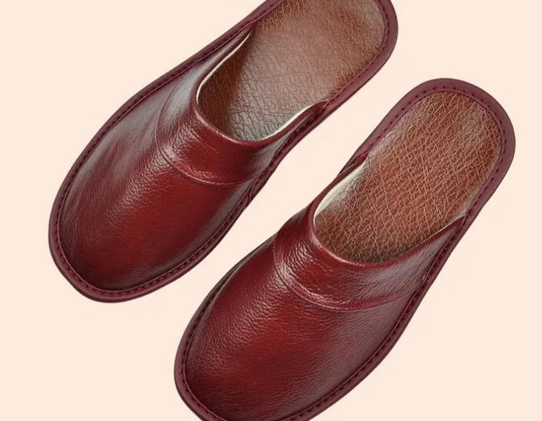 Men's Leather Slippers, Durable and Elegant