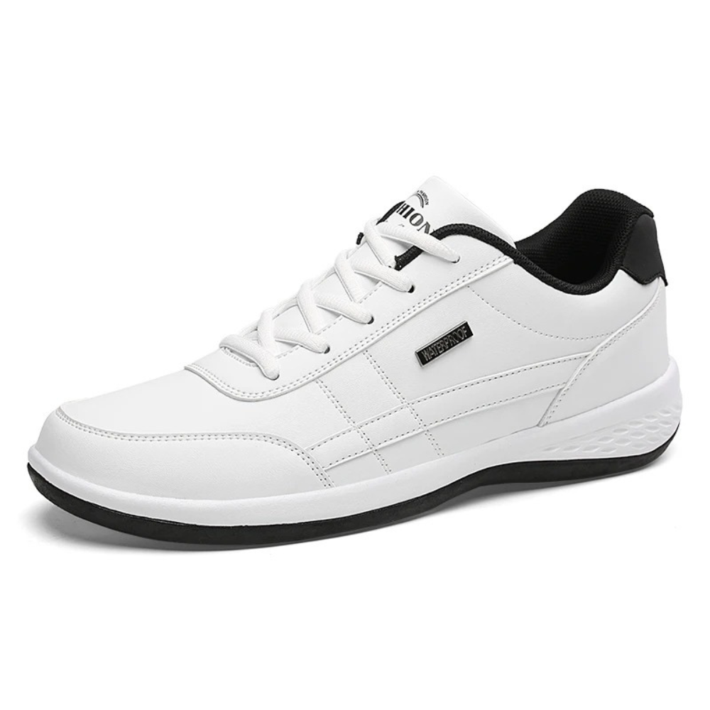 Men's Supportive Leather Sneakers – White