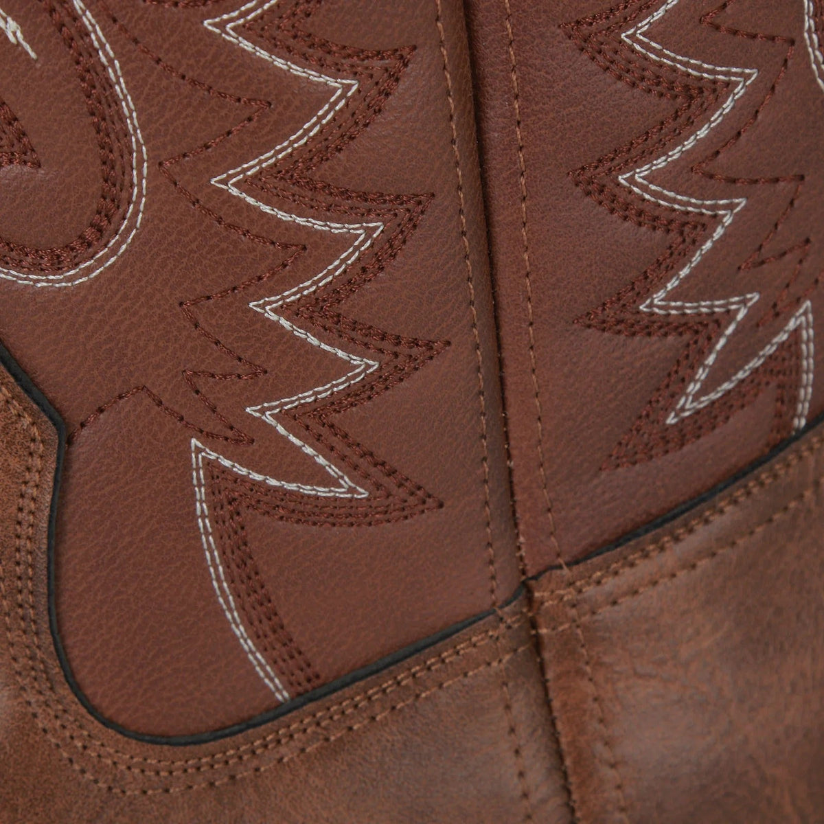 Men's Leather Western-Style Cowboy Boots – Brown