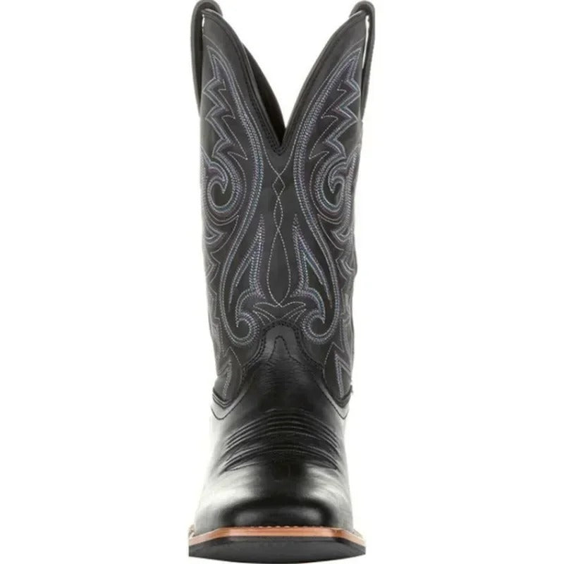 Men's Leather Western-Style Cowboy Boots – Brown