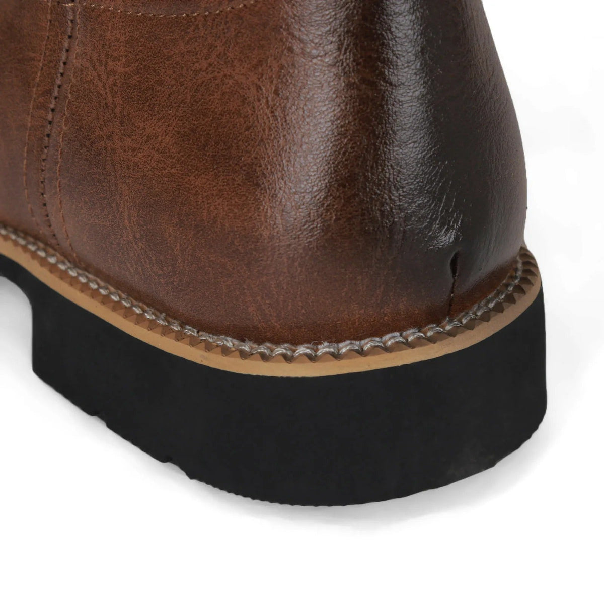 Men's Leather Western-Style Cowboy Boots – Brown