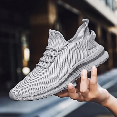 Men's Lightweight Supportive Mesh Shoes – Grey