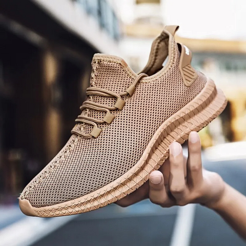 Men's Lightweight Supportive Mesh Shoes – Brown