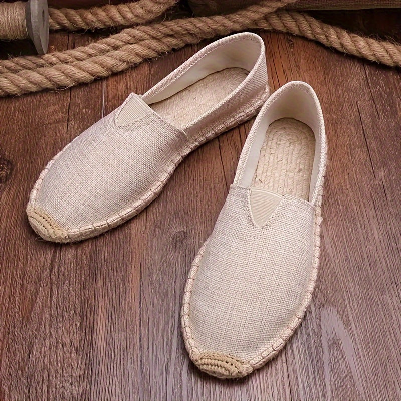 Men's Lightweight Slip-On Espadrilles for Summer – Beige