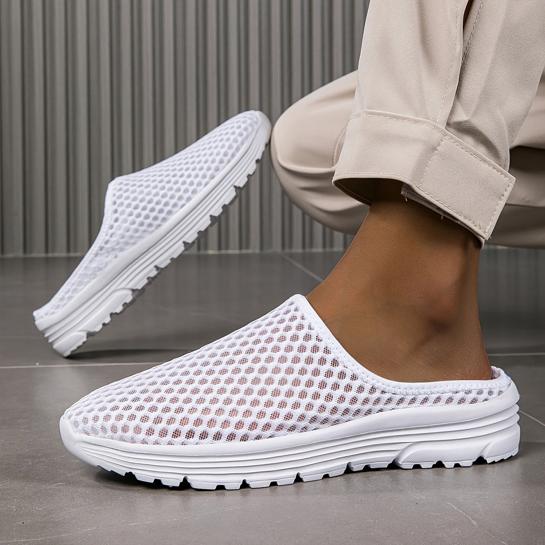 Men's Lightweight Slip-On Slippers, Breathable – Pink