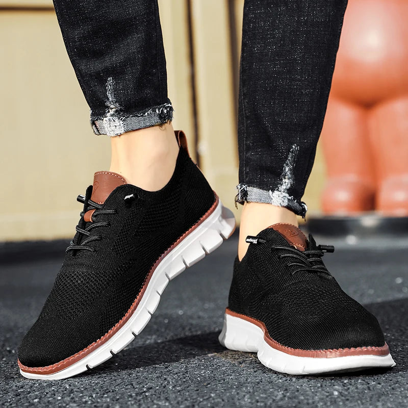 Men's Lightweight Sneakers, Versatile for Everyday – Black