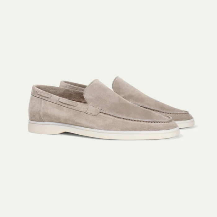 Men's Luxurious Suede Slip-On Loafers – Beige
