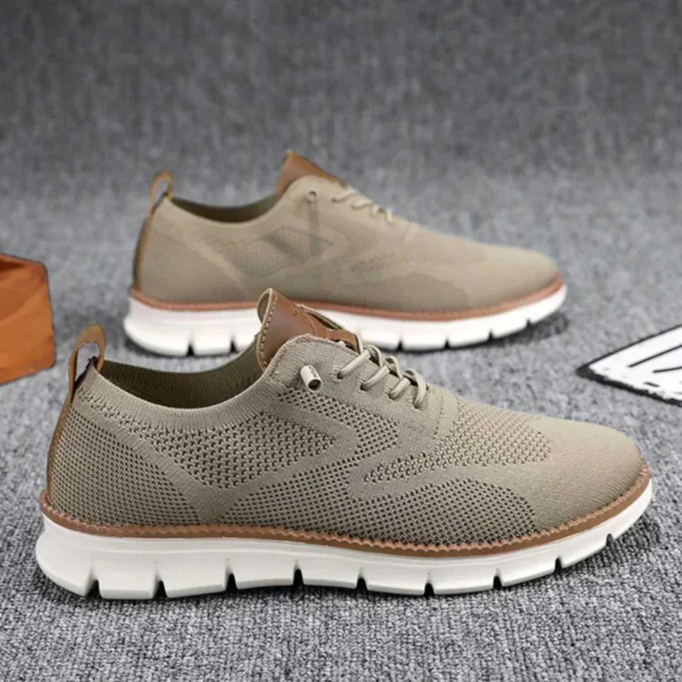 Men's Mesh Sneakers, Breathable and Flexible – Sandy Taupe