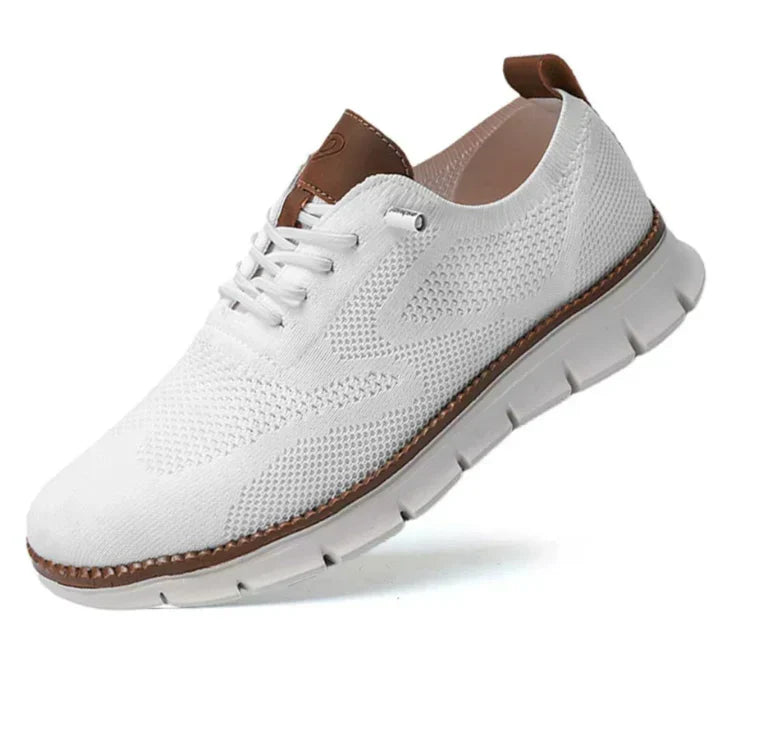 Men's Mesh Sneakers, Breathable and Flexible – White