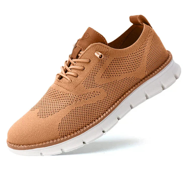 Men's Mesh Sneakers, Breathable and Flexible – Caramel Brown