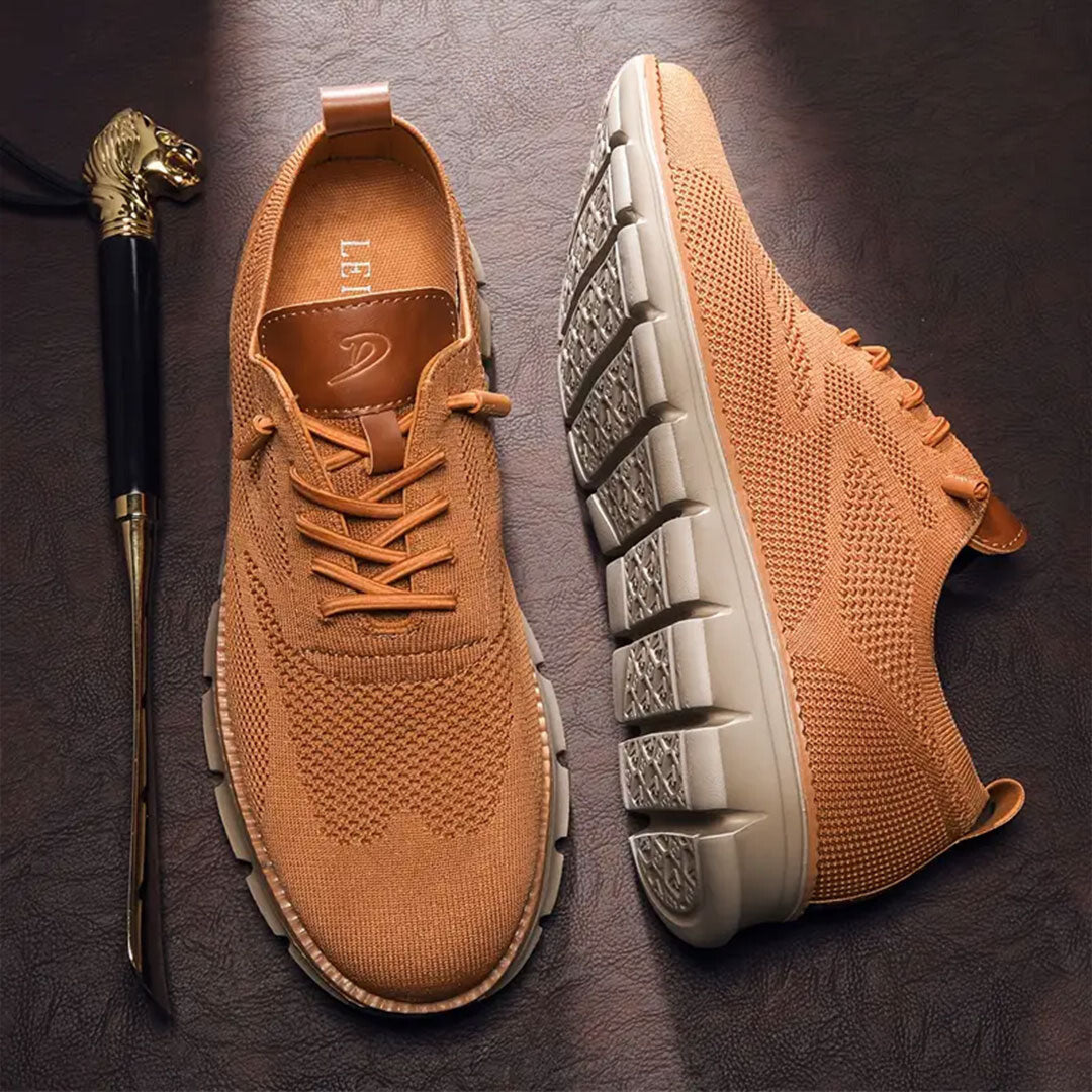 Men's Mesh Sneakers, Breathable and Flexible – Caramel Brown